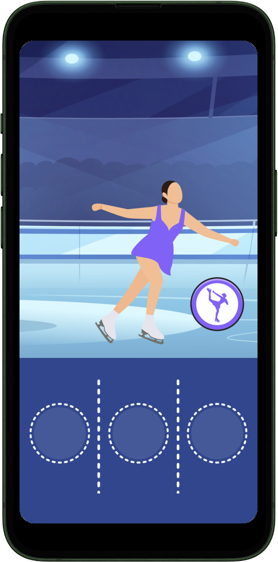 Figure skating rhythm game