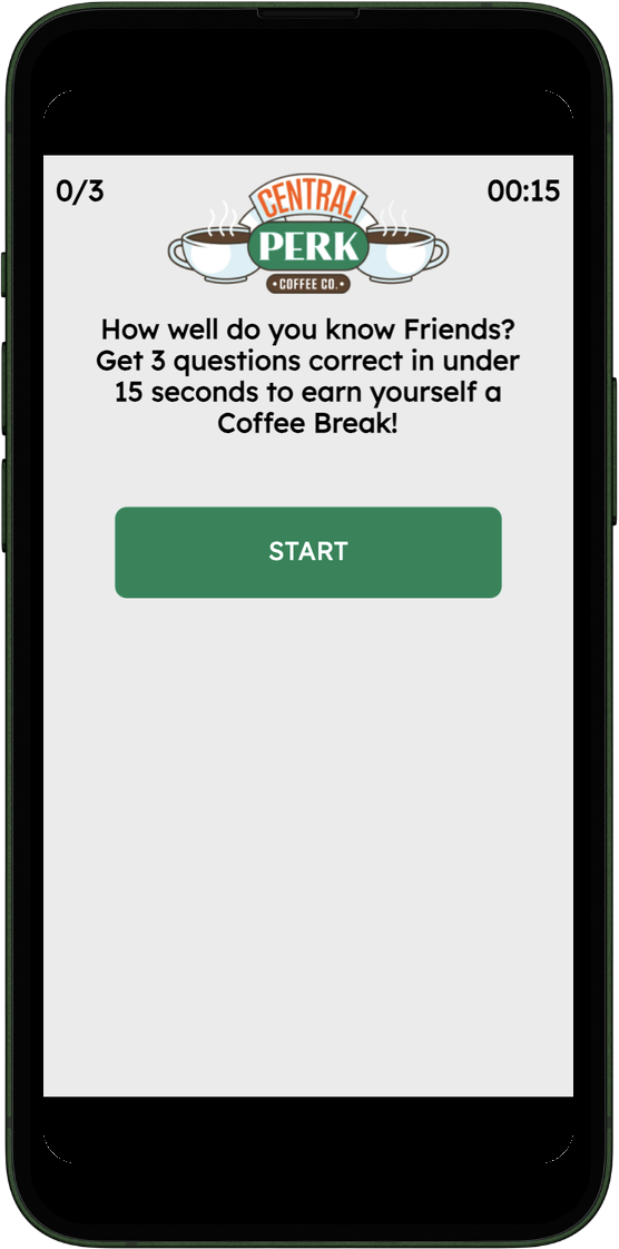 Friends Central Perk trivia game